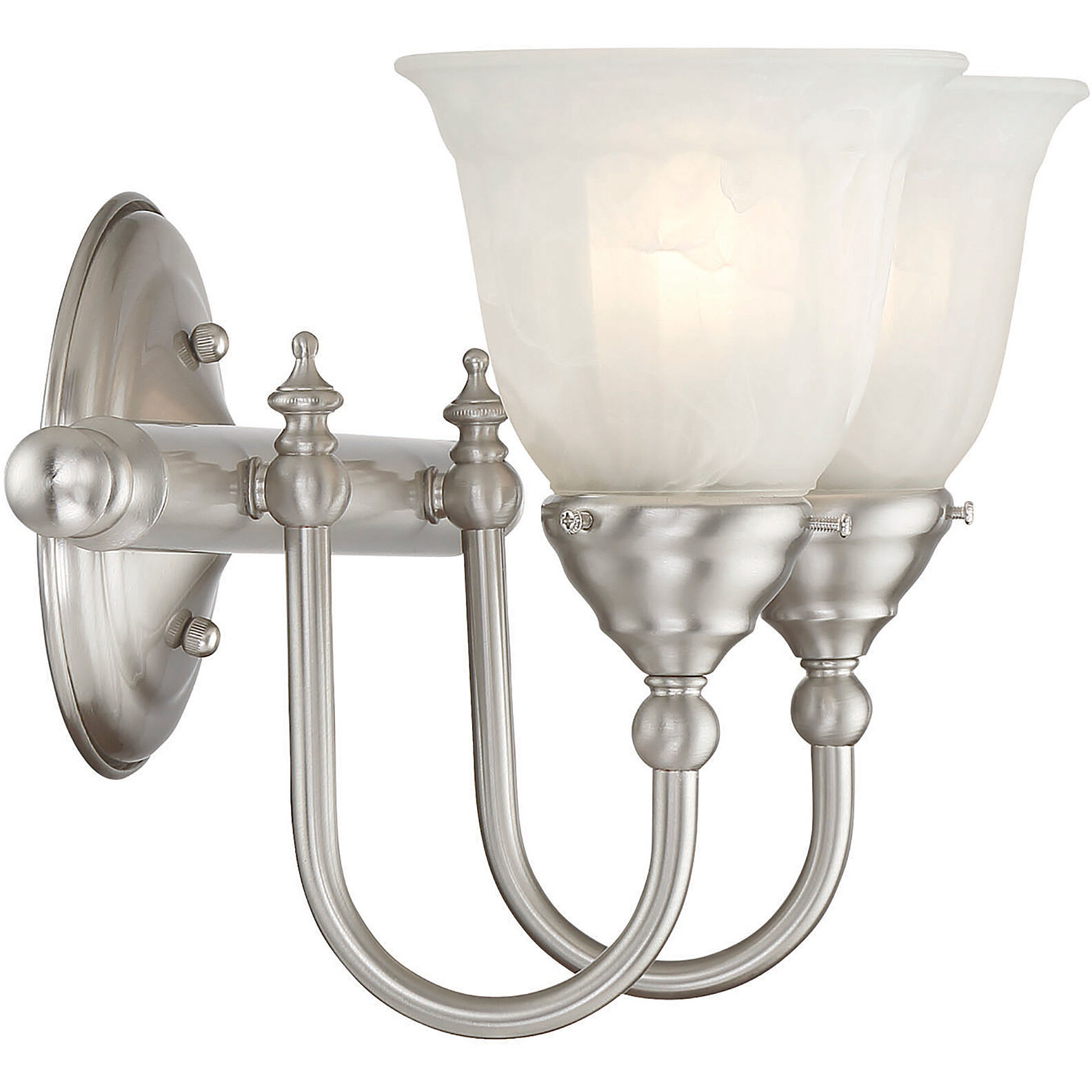 Brunswick 2 Light 17 inch Satin Nickel Bathroom Vanity Light Wall Light, Essentials