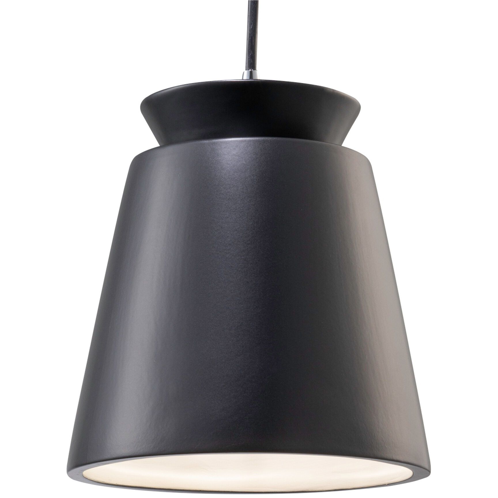 Radiance Collection LED 7.75 inch Matte Black Pendant Ceiling Light