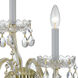Traditional Crystal Sconce Wall Light in Clear Hand Cut, Polished Brass