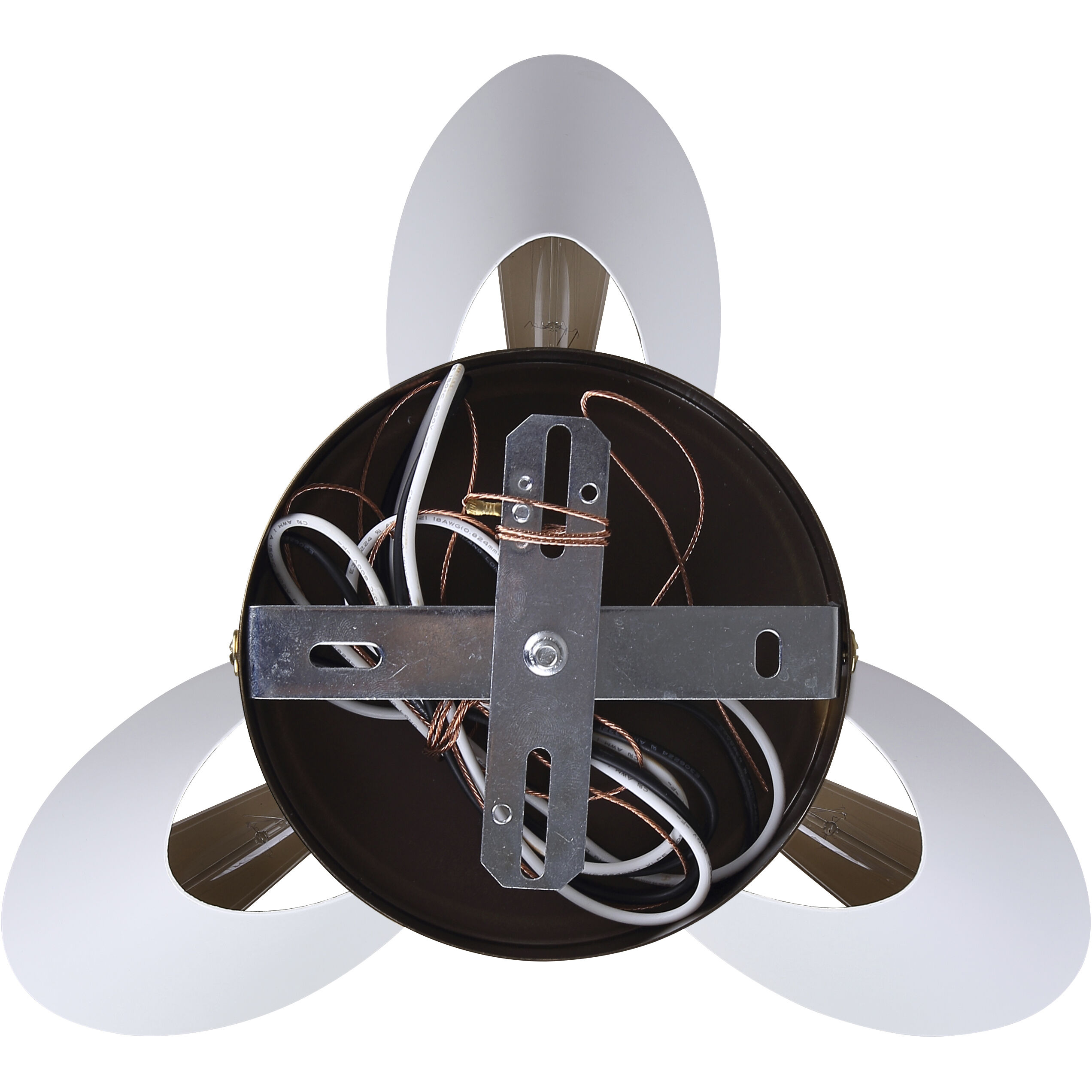 Daxton 3 Light 20 inch Matte White and Gold Chandelier Ceiling Light