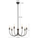 Alora Mood Ember 7 Light 25.75 inch Matte Black Chandelier Ceiling Light