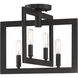 Portrait 4 Light 15 inch Espresso Semi Flush Ceiling Light