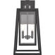 Denzell 2 Light 21.25 inch Powder Coated Black Outdoor Wall Sconce