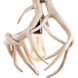 Waylon 1 Light 11.75 inch White Pendant Ceiling Light, Antler