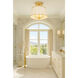Coco 4 Light 16 inch Matte White/French Gold Semi-Flush Ceiling Light