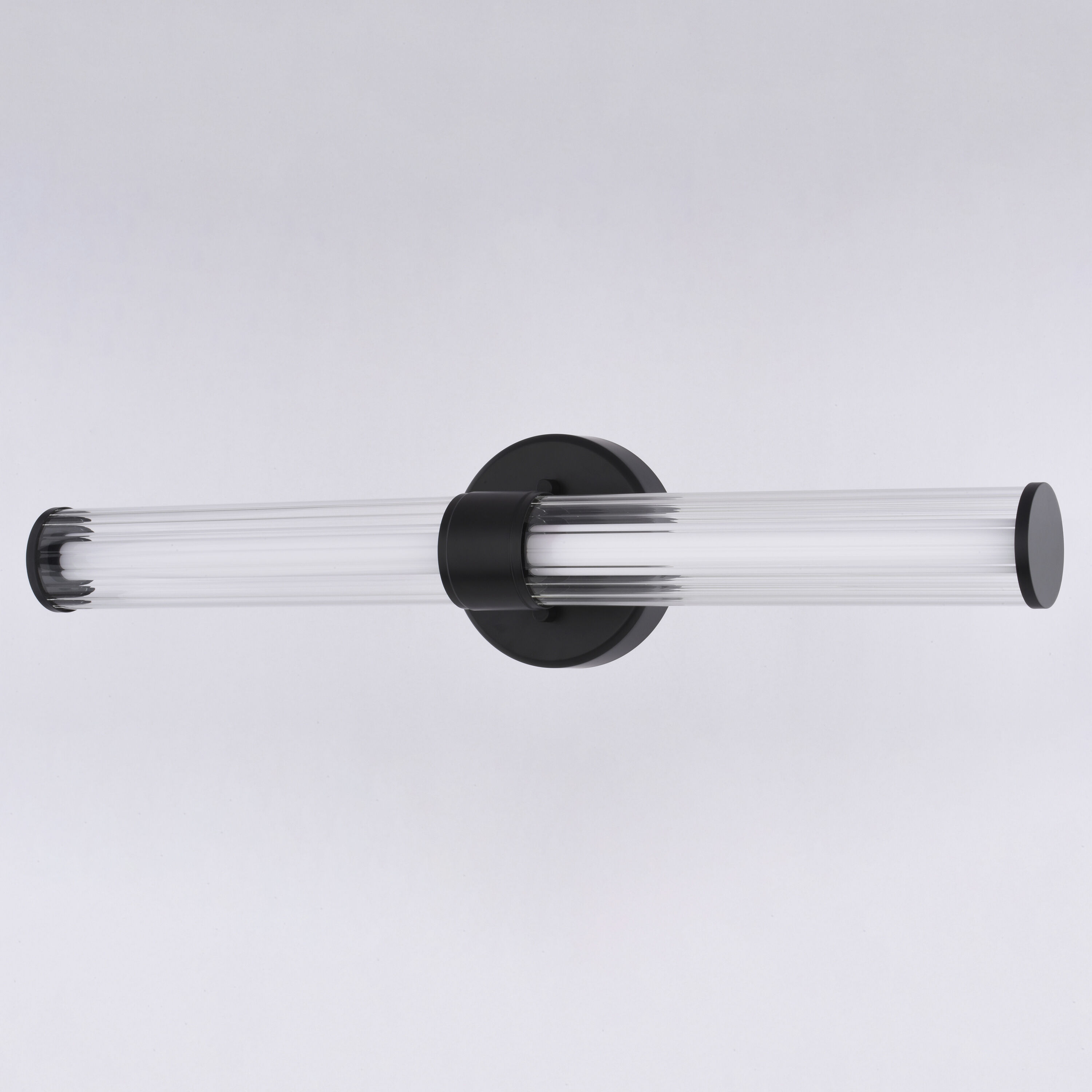 Division 1 Light 24 inch Matte Black Bathroom Light Wall Light