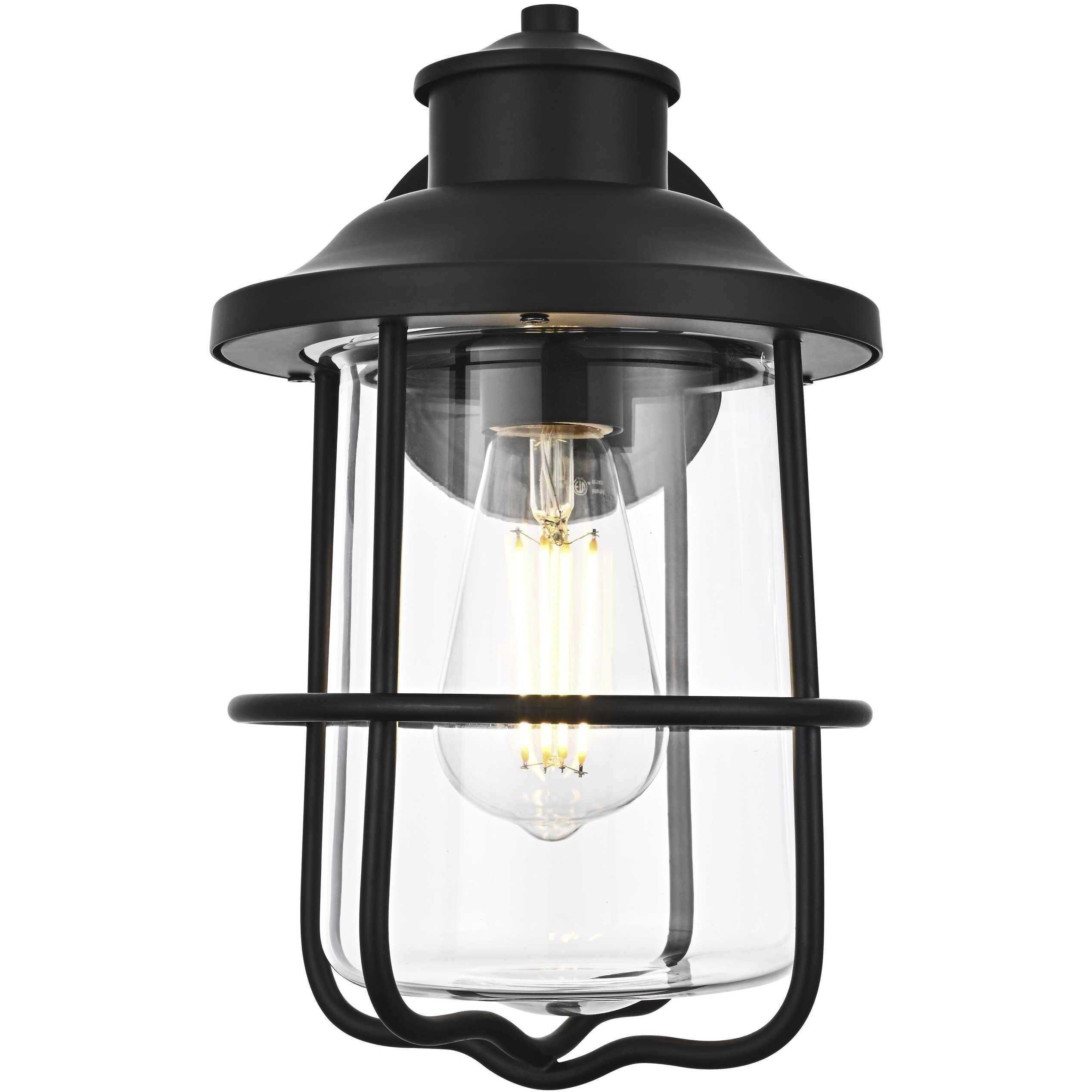 Huxley 1 Light 11.5 inch Black Outdoor Wall Sconce