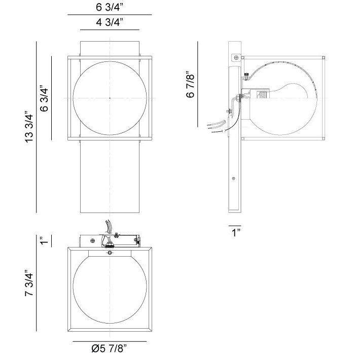Squircle Wall Sconce Wall Light in Chrome