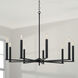 Portman 9 Light 34 inch Matte Black Chandelier Ceiling Light