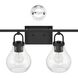 Mansfield 4 Light 34 inch Matte Black Vanity Light Wall Light