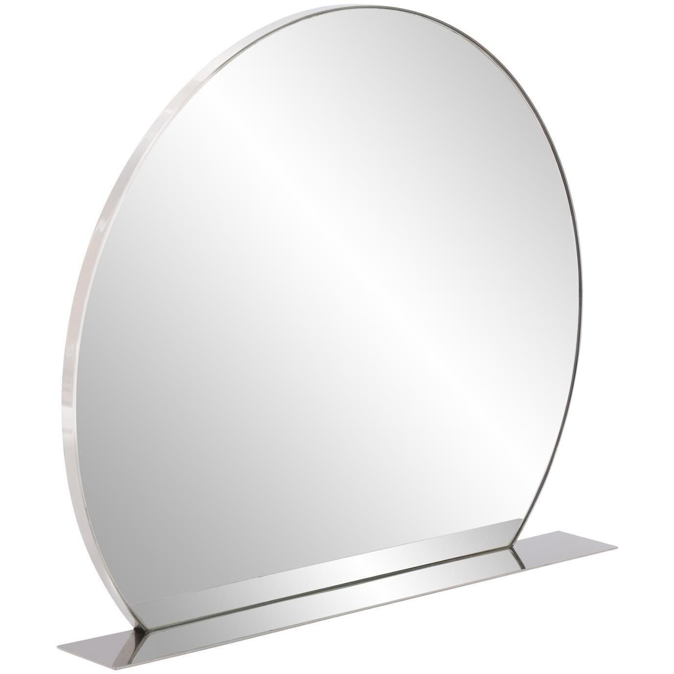 Marion 30 X 25 inch Polished Stainless Steel Wall Mirror, with Shelf