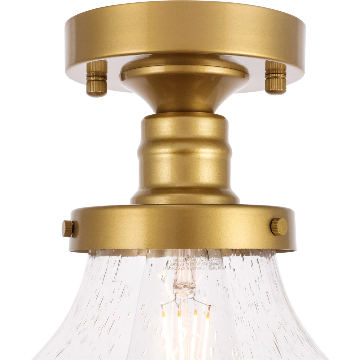Lyle 1 Light 8 inch Brass Flush Mount Ceiling Light
