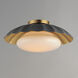 Primrose 1 Light 16 inch Dark Grey and Gold Leaf Flush Mount Ceiling Light