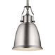 Hobson Pendant Ceiling Light in Satin Nickel, Small