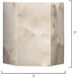Borealis 1 Light 7 inch Alabaster Wall Sconce Wall Light, Hexagon