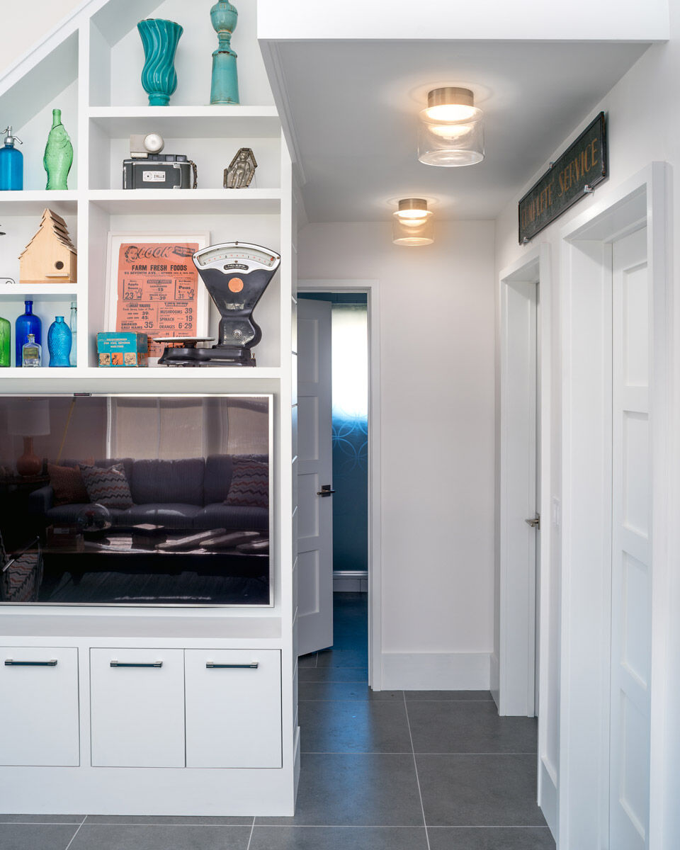 Sean Lavin Casen Drum LED 7.3 inch Satin Nickel Flush Mount Ceiling Light in LED 80 CRI 3000K, Integrated LED