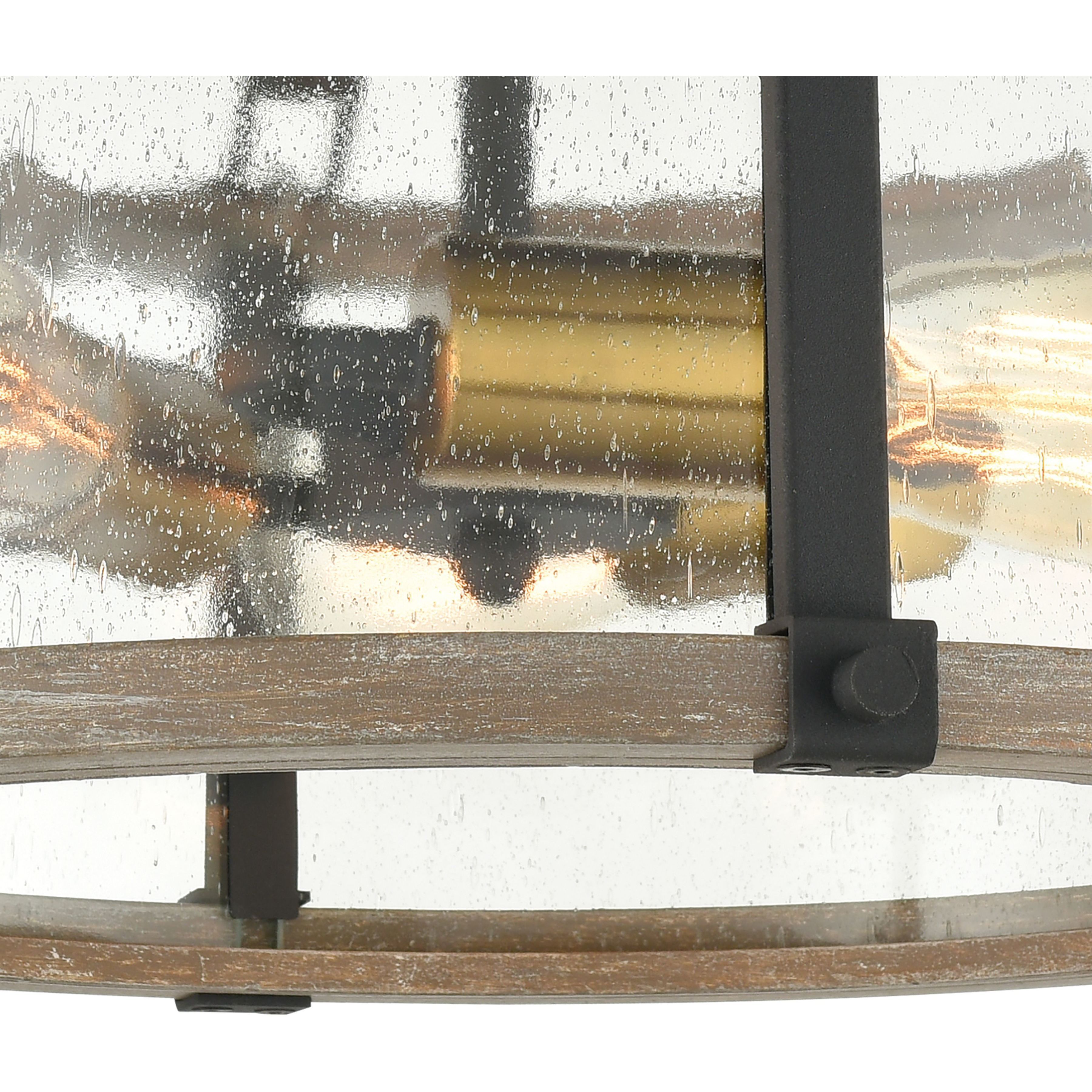 Geringer 3 Light 15 inch Charcoal Semi Flush Mount Ceiling Light