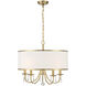 Adalynn 5 Light 22 inch Vibrant Gold Chandelier Ceiling Light