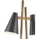 Duet 63.5 inch 9 watt Oil Rubbed Bronze and Antique Brass Floor Lamp Portable Light