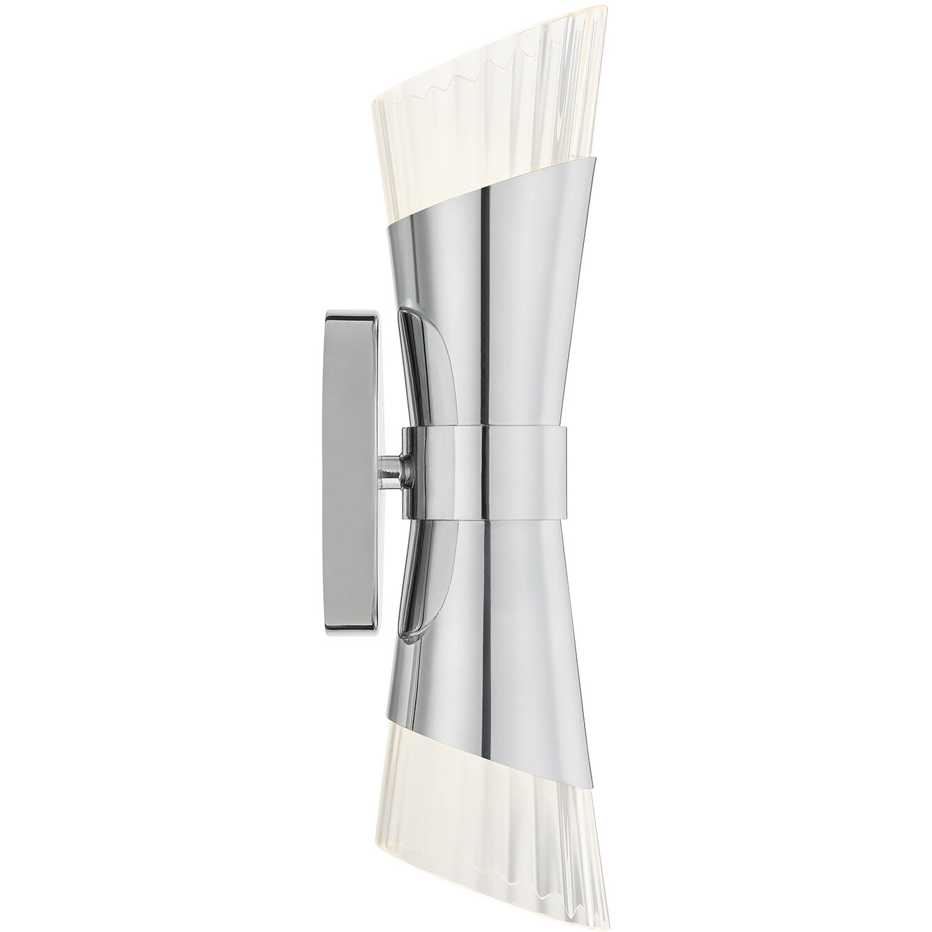 Fusion Collection - Lugano Family 4.75 inch Polished Chrome ADA Wall Sconce Wall Light in 2, EVOLV