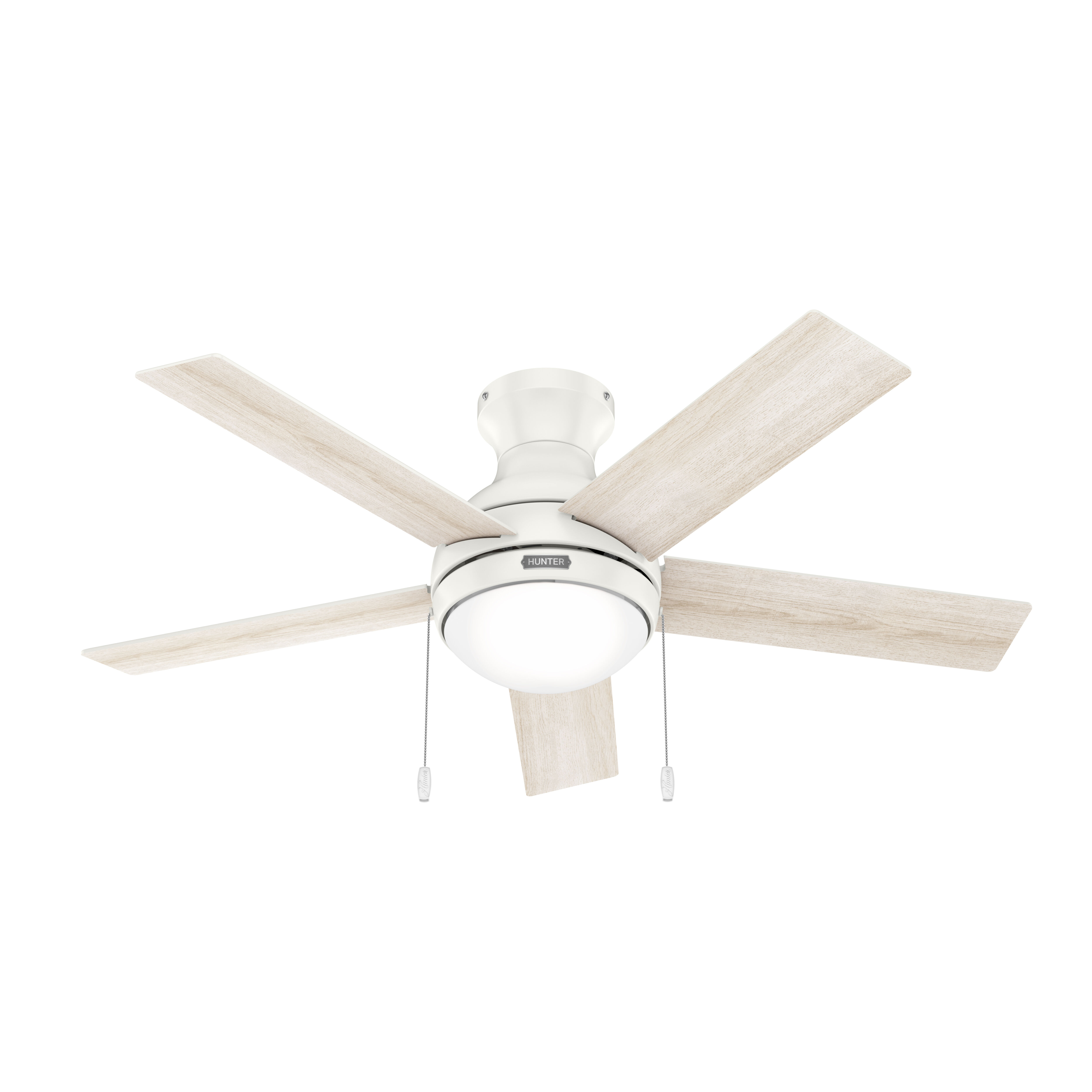 Aren 44 inch Fresh White with Bleached Alder Blades Ceiling Fan