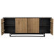 Ra 76 X 20 inch Hand Rubbed Black with Teak Sideboard
