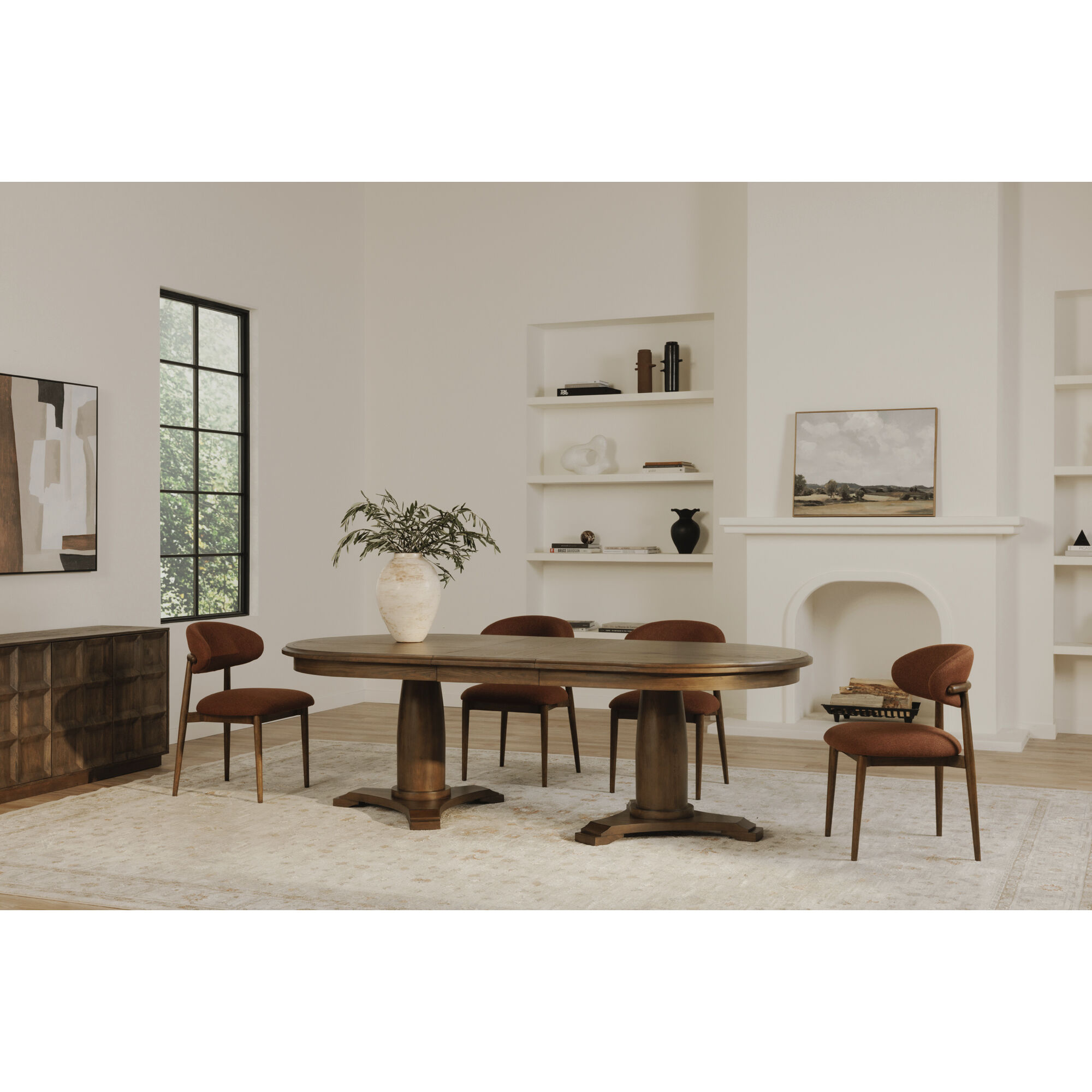 Jamie 76 X 46 inch Brown Extension Dining Table