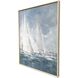 Racing in Wind Blue and Gray and Multi and White Canvas