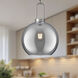 Alora Mood Soji 1 Light 9.88 inch Brushed Nickel Pendant Ceiling Light in Smoked Glass