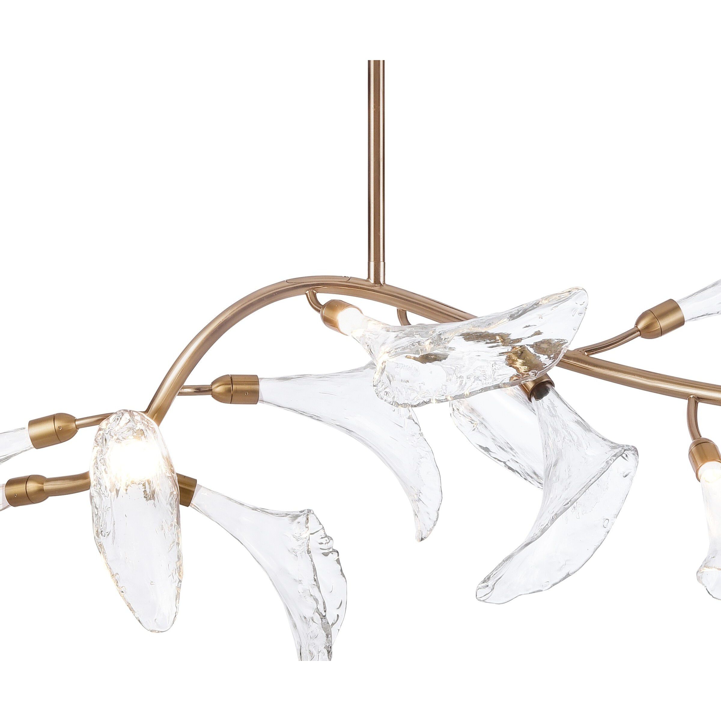 Calla LED 60 inch Natural Brass Linear Chandelier Ceiling Light