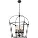 Sutter 6 Light 27 inch Smooth Matte Black Pendant Lantern Ceiling Light