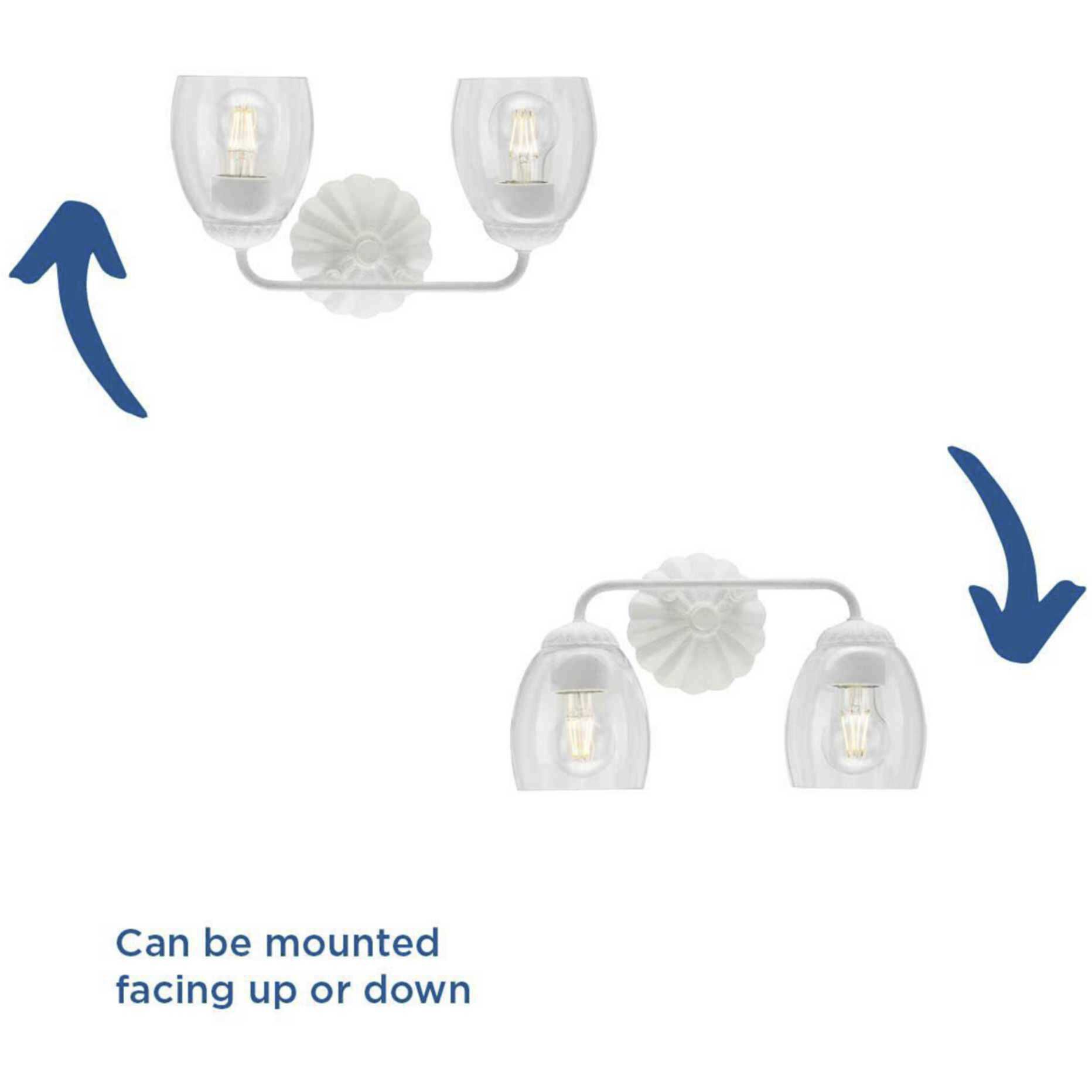 Quillan 2 Light 14.5 inch White Plaster Bathroom Vanity Light Wall Light