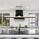 Himalayas LED 62 inch Black Island/Pool Table Light Ceiling Light