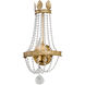 Viola 1 Light 9 inch Vintage Gold Leaf Wall Sconce Wall Light
