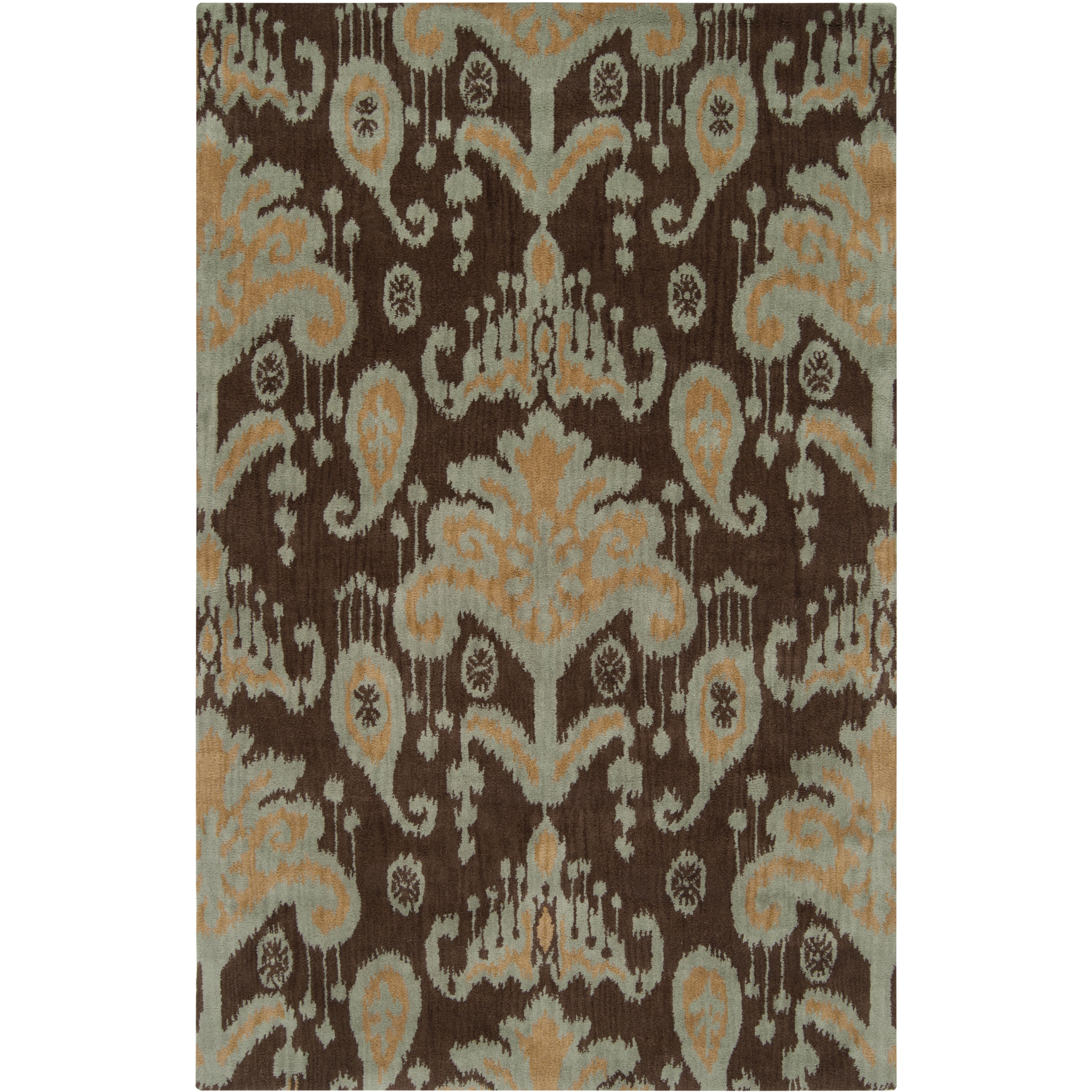 Mosaic 156 X 108 inch Camel, Dark Brown, Sage Rug
