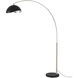 Luna Bella 92 inch 14 watt Satin Nickel and Black Arc Floor Lamp Portable Light in Matte Black and Silver Steel
