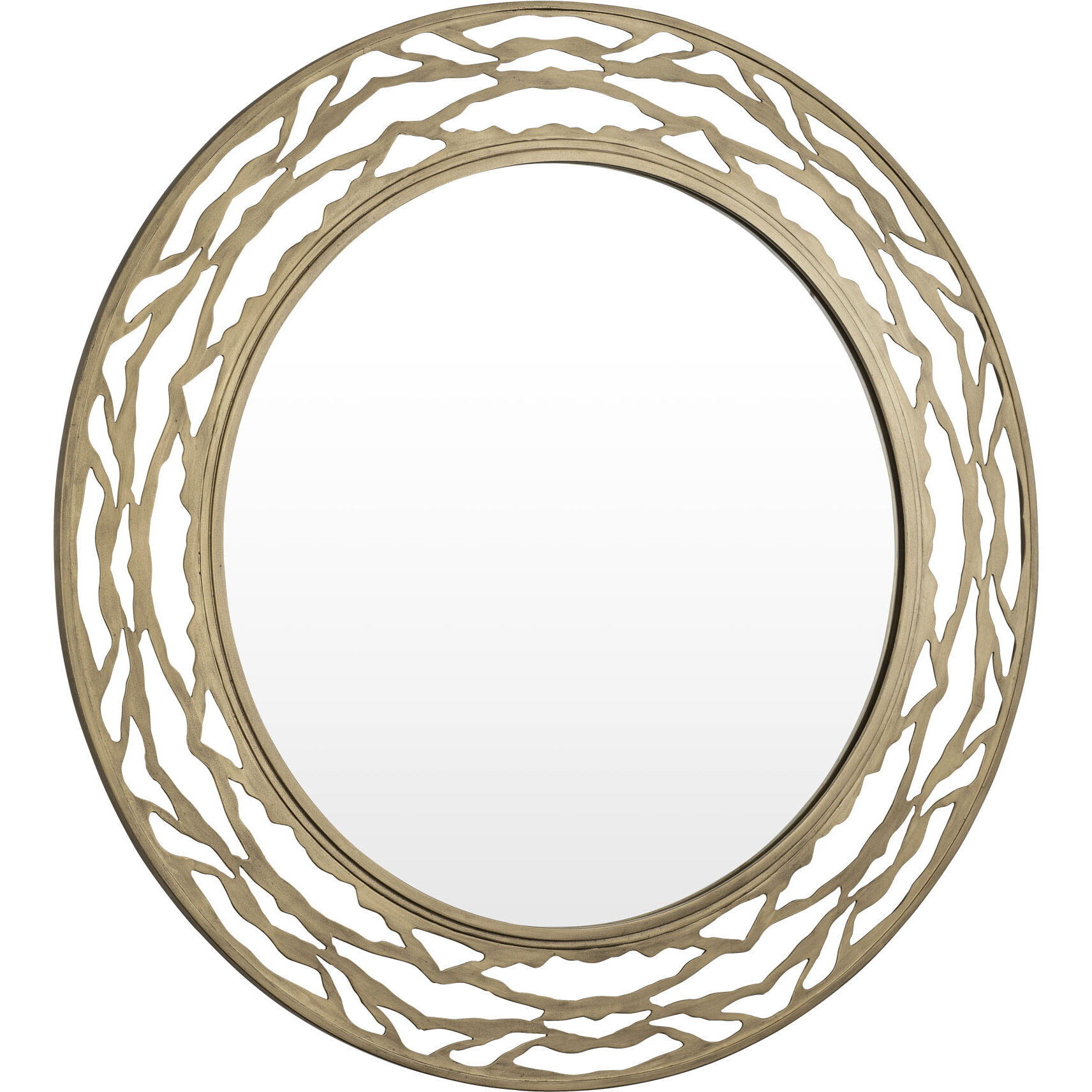 Kato 33 X 33 inch Havana Gold Wall Mirror, Smithsonian Collaboration