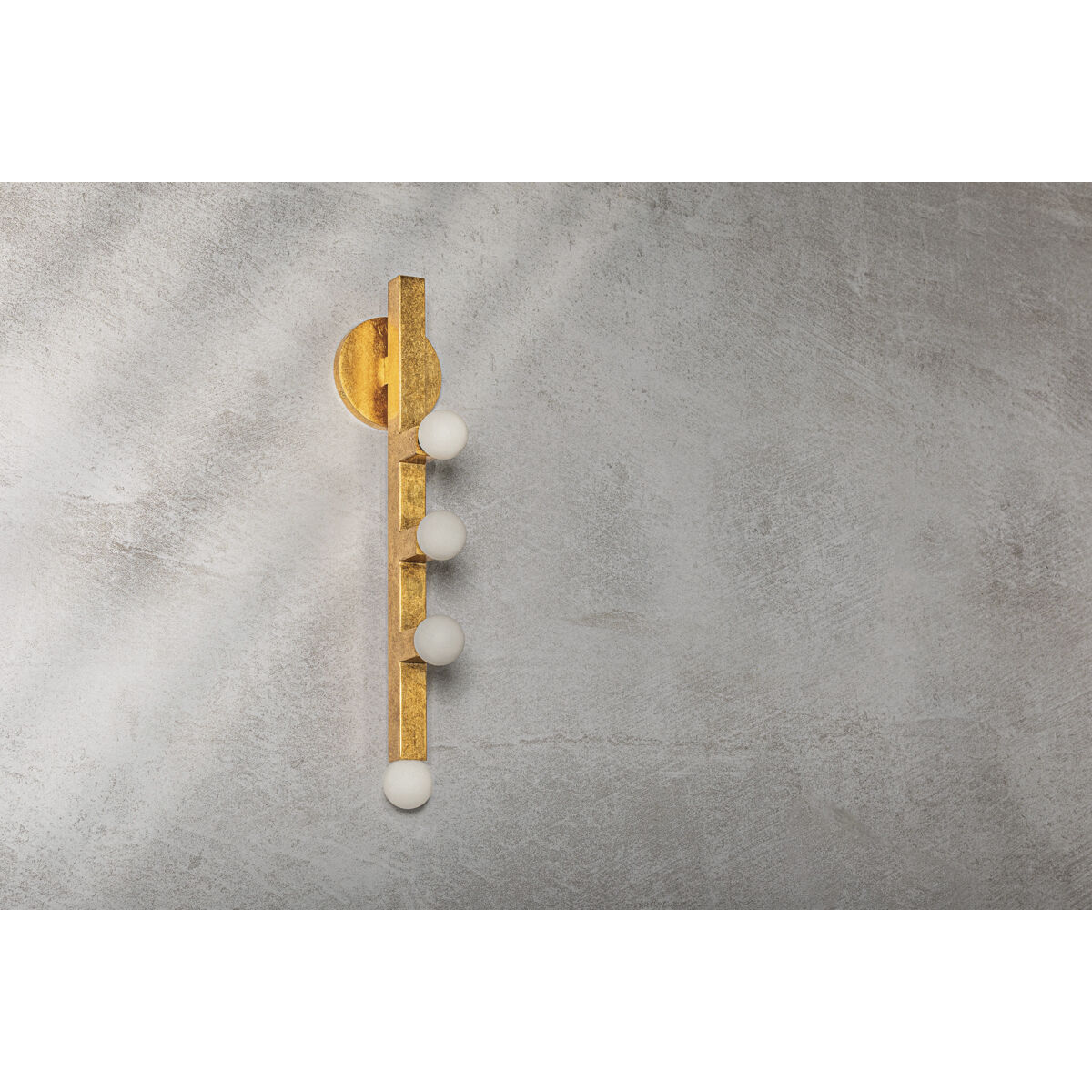 Sutter 4 Light 4.75 inch Vintage Gold Leaf Wall Sconce Wall Light