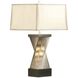Torque 28 inch 100.00 watt Satin Nickel and Espresso Table Lamp Portable Light