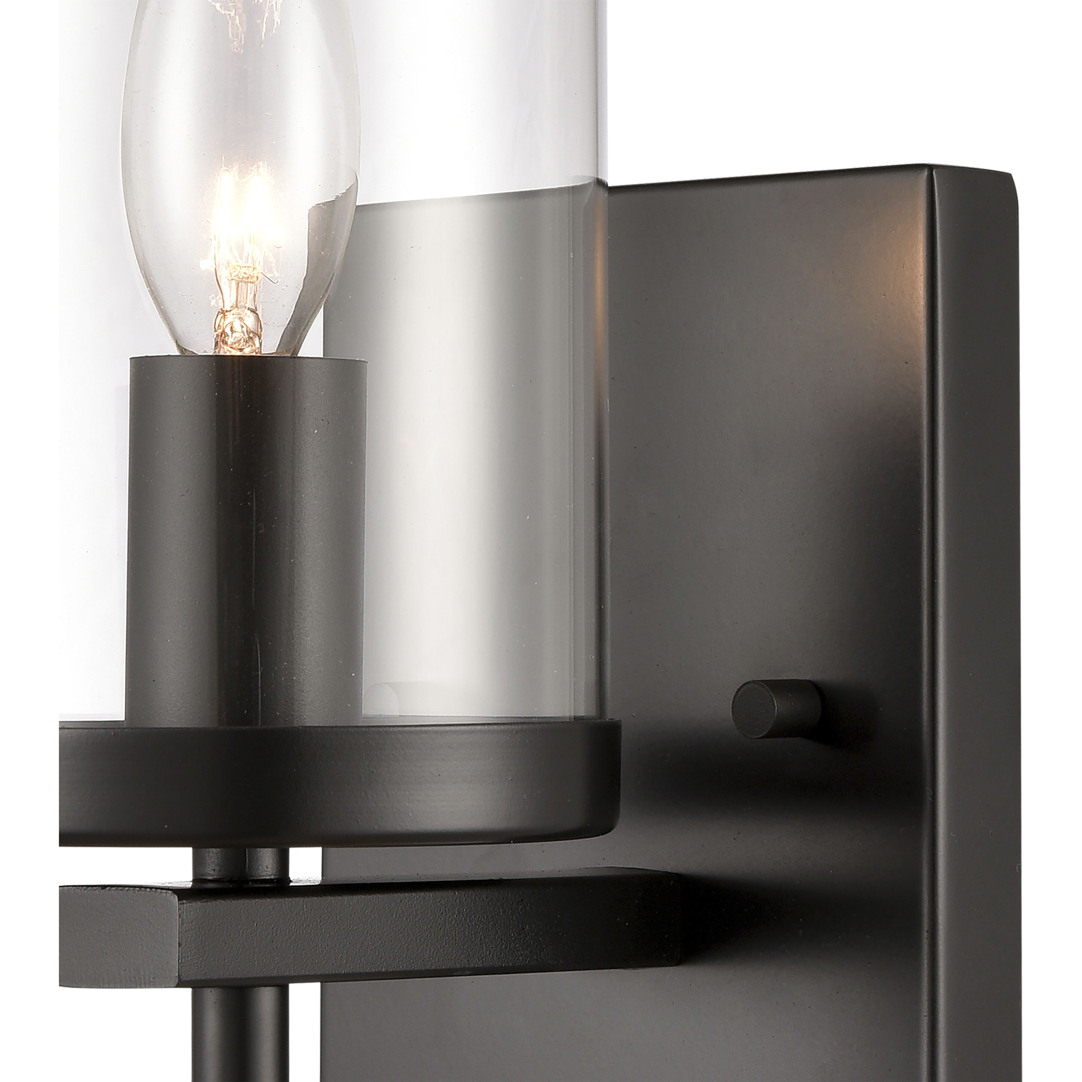 Oakland 1 Light 6 inch Black Vanity Light Wall Light