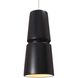 Radiance Collection 1 Light 6 inch Dark Bronze and Gloss Black and White Pendant Ceiling Light