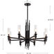 Torres 8 Light 36.13 inch Ribbed Glass/Vintage Brass Chandelier Ceiling Light