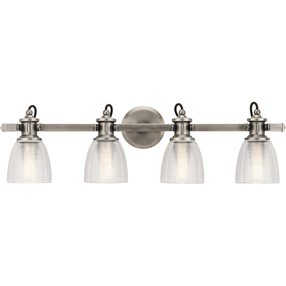 Flagship 4 Light 33 inch Classic Pewter Wall Mt Bath 4 Arm Wall Light