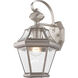 Georgetown 1 Light 15 inch Brushed Nickel Outdoor Wall Lantern