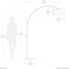 Scallop 92 inch 14 watt Weathered Brass Arc Floor Lamp Portable Light