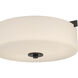 Rachel 2 Light 15 inch Matte Black Flush Mount Ceiling Light