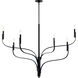 Livadia 6 Light Black Chandelier Ceiling Light, 1 Tier Large