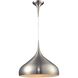 Lindsey 1 Light 17 inch Satin Nickel Pendant Ceiling Light