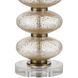Zebulon 29 inch 150 watt Clear with Gold Speckles and Contemporary Gold Leaf Table Lamp Portable Light