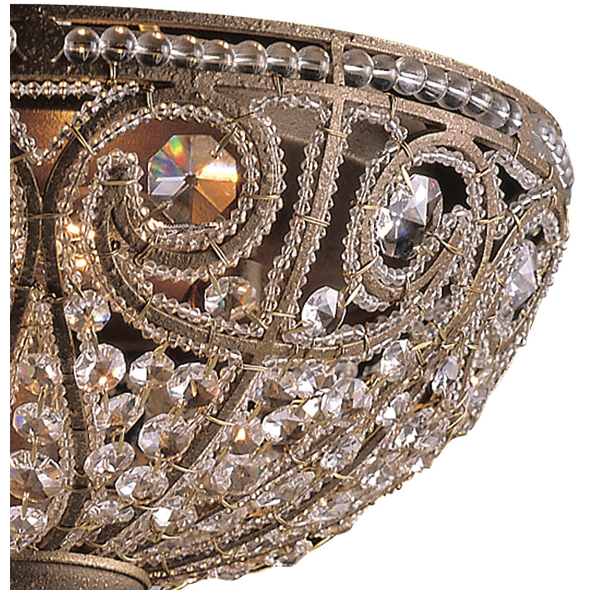 Elizabethan 3 Light 13 inch Dark Bronze Flush Mount Ceiling Light